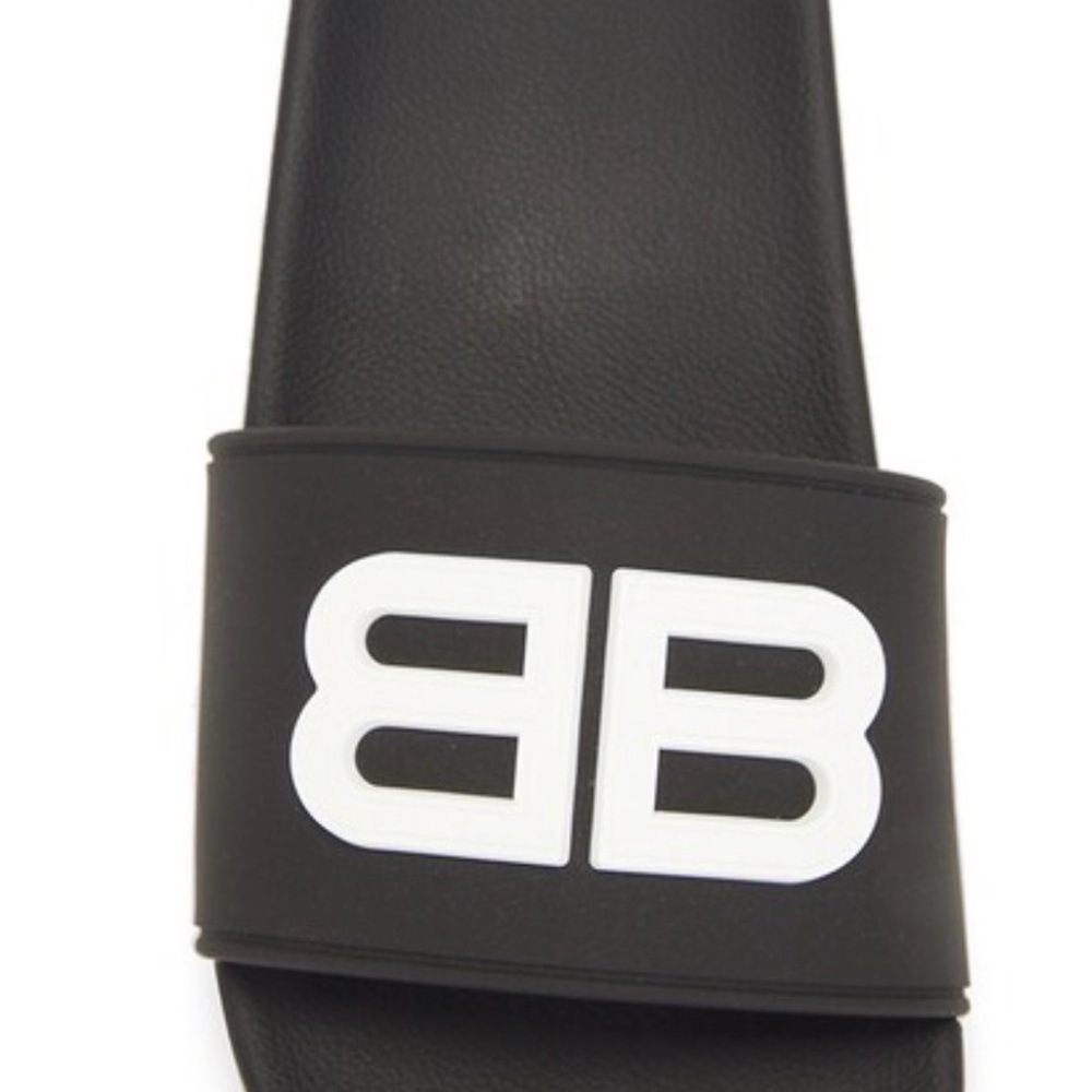 Balenciaga Black and White Wedge Sandals -Authentic Size 8